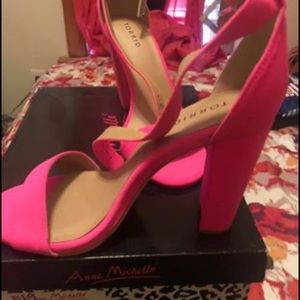 Hot pink heels